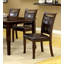 Ensemble de salle à manger 7 pièces de style contemporain avec table espresso et 6 chaises d'appoint à dossier cerisier foncé