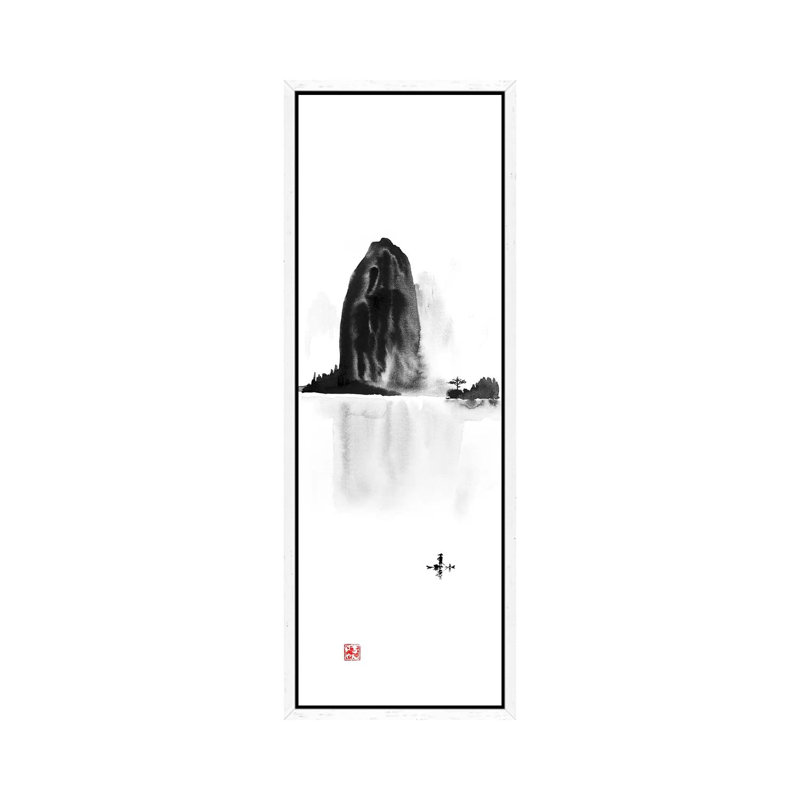 Ile by Péchane - Panoramic Print on Canvas, White Framed, 152.4 cm H x 50.8 cm W