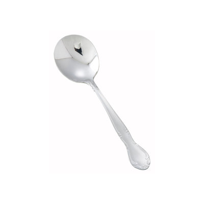Cuillère à bouillon en acier inoxydable Elegance, poids lourd, 6,75 po (paquet de 12)