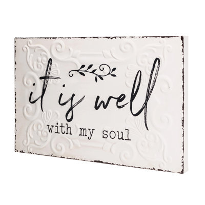It Is Well with My Soul Ornate Metal Wall Decor