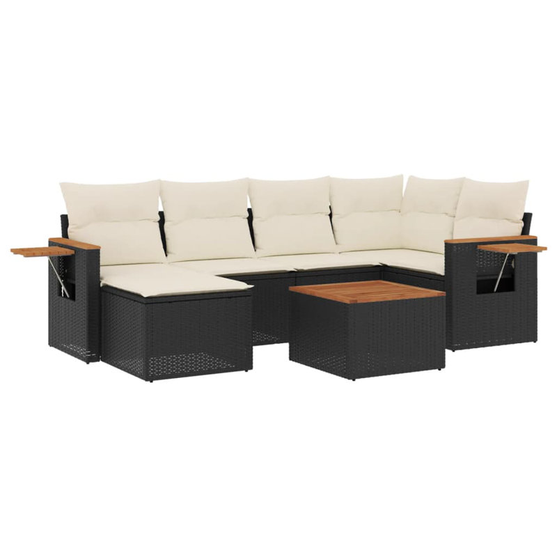 Vidaxl Garden Sofa Set Black