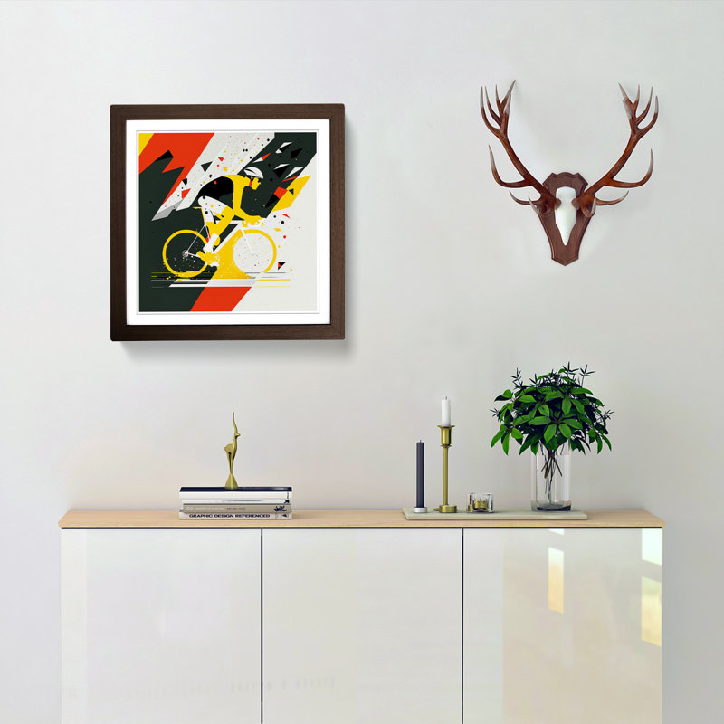 Tour De France Suprematism - Framed Print, Walnut