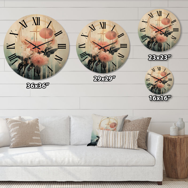 Horloge murale rétro surdimensionnée V Collagein, Très grand