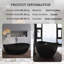 Baignoire de trempage autoportante à surface solide 63 po.-99213233