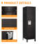 Armoire de rangement en acier de 15 pouces de largeur avec 1 porte et crochets de suspension