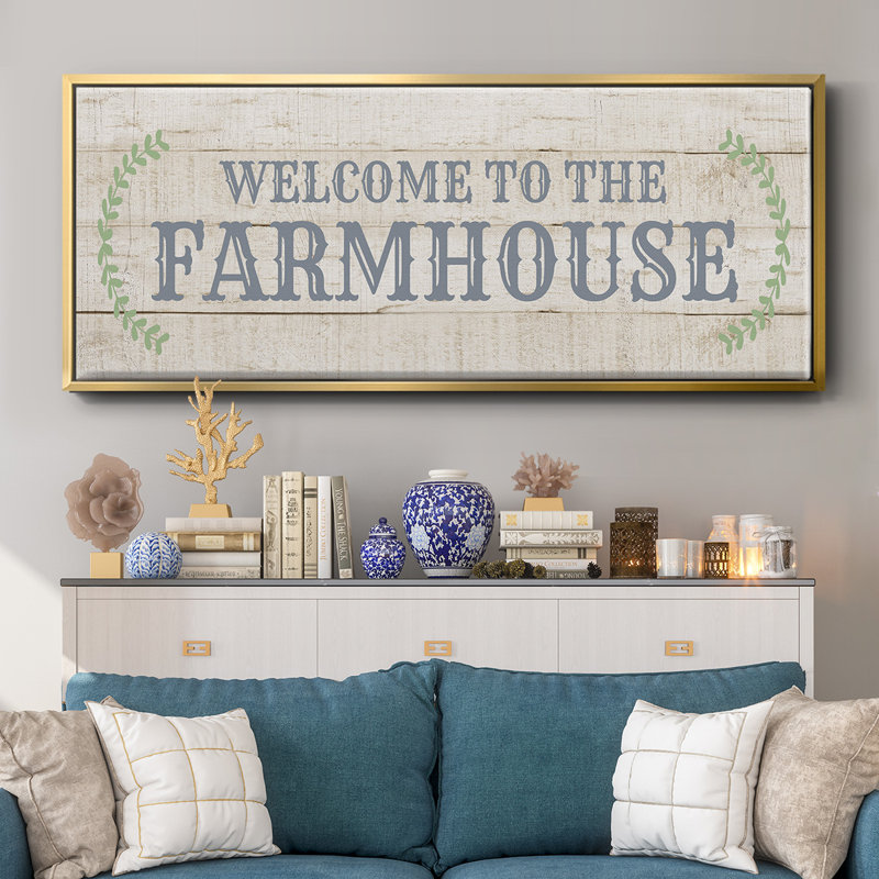 Welcome to the Farmhouse - Toile encadrée, H 24 po x l 60 po