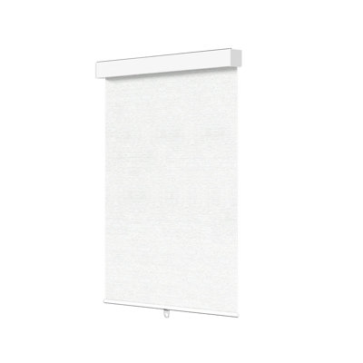  100% Blackout Roller Shades, Free-Stop Cordless Roller Blinds for Windows, Linen Fabric, Thermal Insulated Linen Fabric Window Shades UV Protection for Home, Door, White33.5"W x 72"H