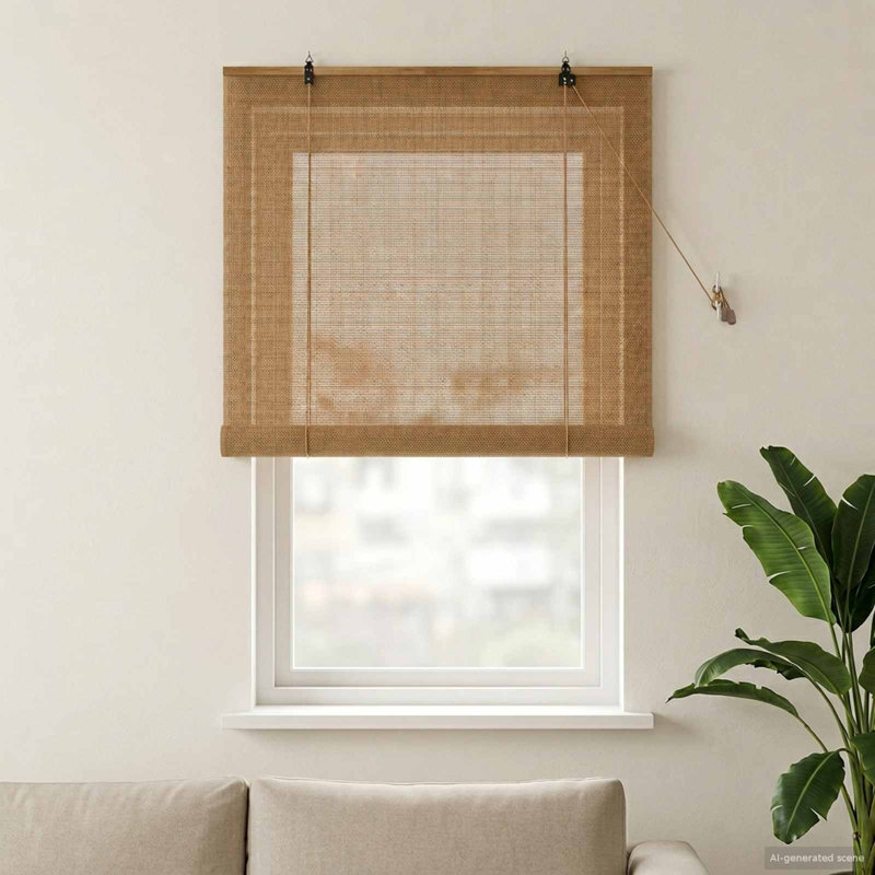 Bamboo Roller Blind, 60 cm W x 220 cm L