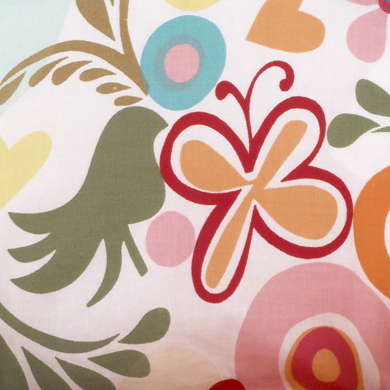Swinney Floral Bird 100% Cotton Floral Crib Dust Ruffle / Skirt