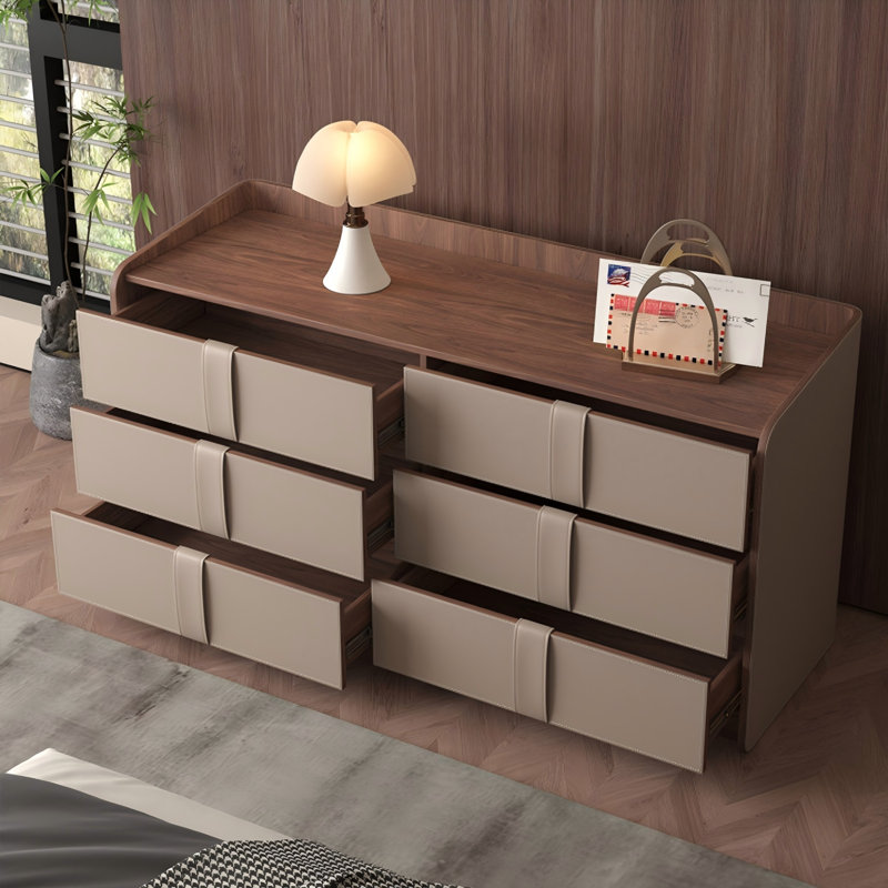Commode 6 tiroirs 55,12 po minimaliste moderne, 33.46" H x 55.12" W x 17.72" D