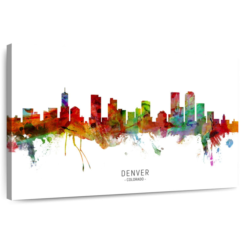 «Sireci Denver Colorado Skyline I», H 16 po x l 24 po