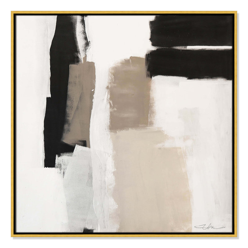 «Earth Scapes II-A» par Casa Fine Arts, Cadre flottant doré, H 31,5 po x l 31,5 po x P 2 po