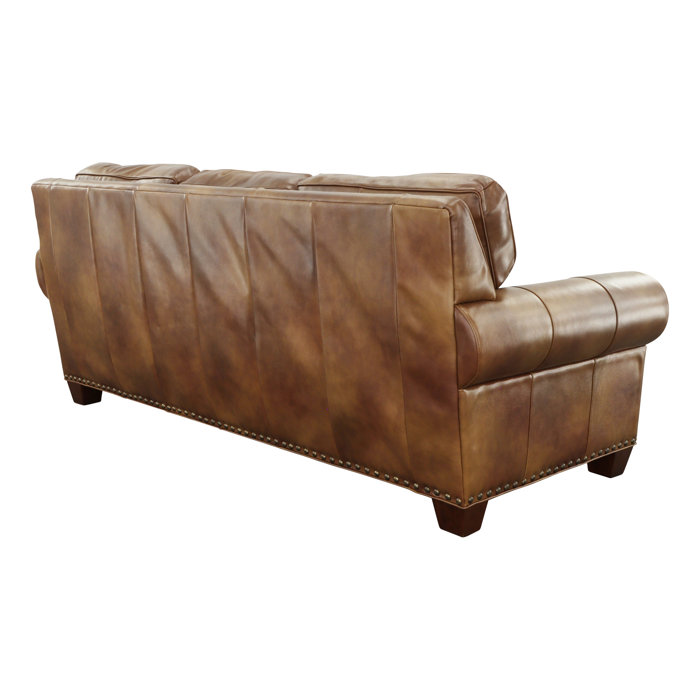 Wildon Home® Gerania 91'' Leather Sofa & Reviews | Wayfair