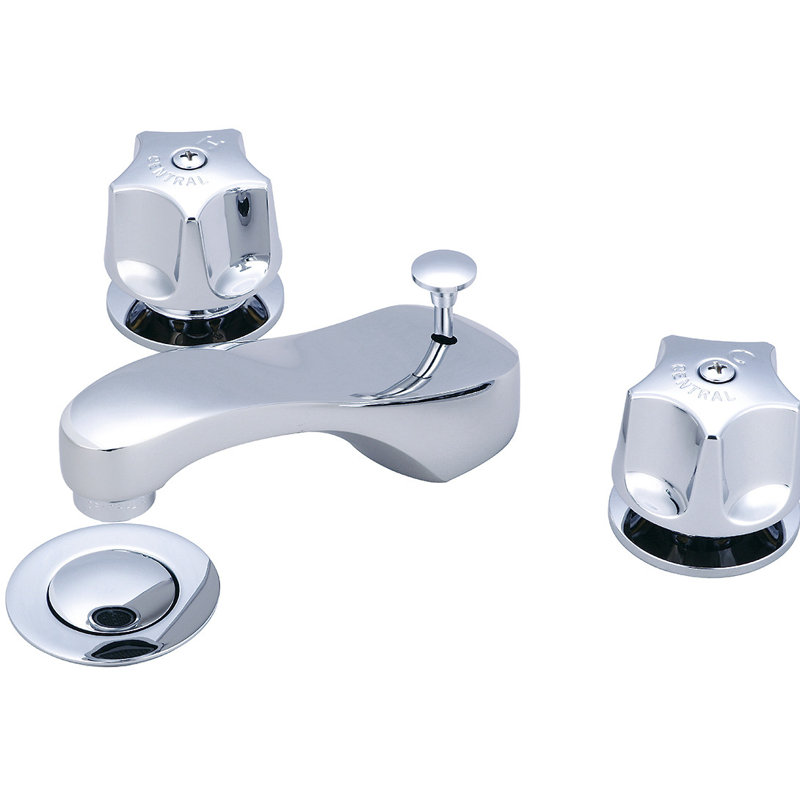 Taiwanese Polished Chrome Widespread 2-Handle Bathroom Faucet