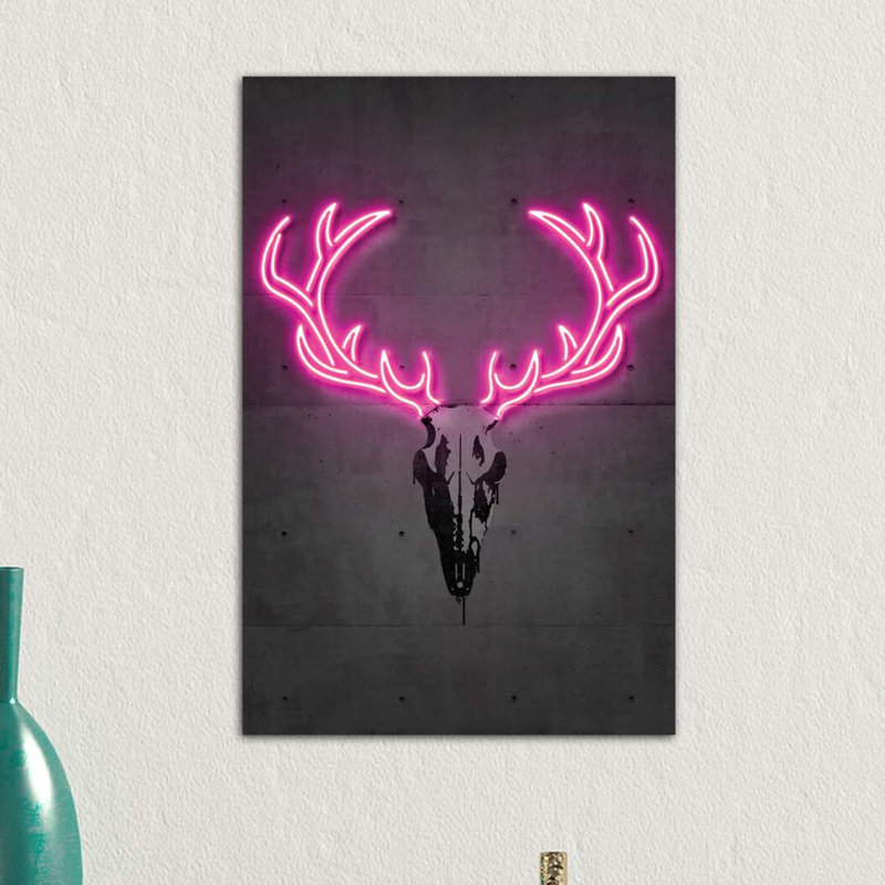 Deer Skull by Octavian Mielu - Wrapped Canvas Print, 66.04 cm H x 45.72 cm W x 3.175 cm D