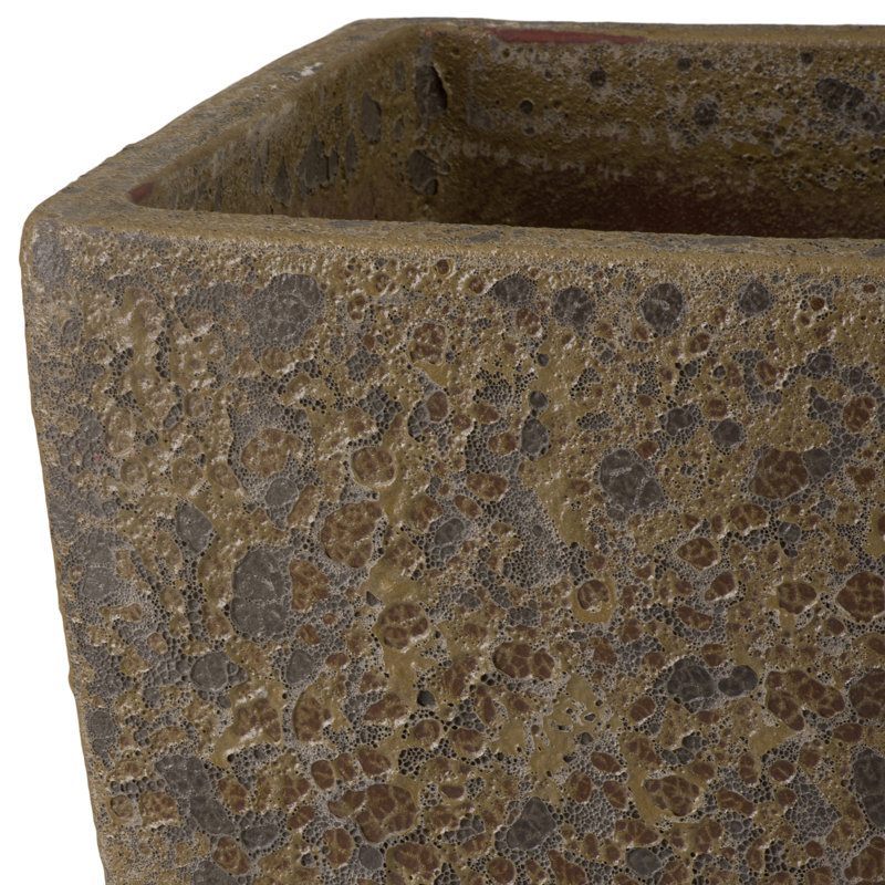 CRISCO TALL SQUARE PLANTER, 31.5" H x 17" W x 17" D, Brown