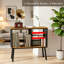 Metal,Manufactured Wood 70cm H Media Shelves