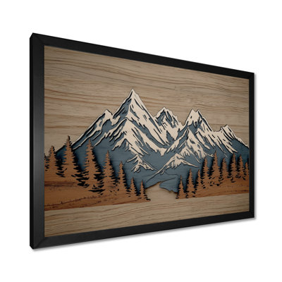 «White and Brown Morocco Berber Mountains - Mountains Wall Art For Living, White Landscape», reproduction d'art sur toile