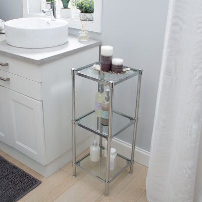 Étagère de salle de bain l 13,25" x h 33,75" Cardoso