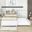 Lit plateforme simple en bois avec lit gigogne et rangement Farrux-1134140758
