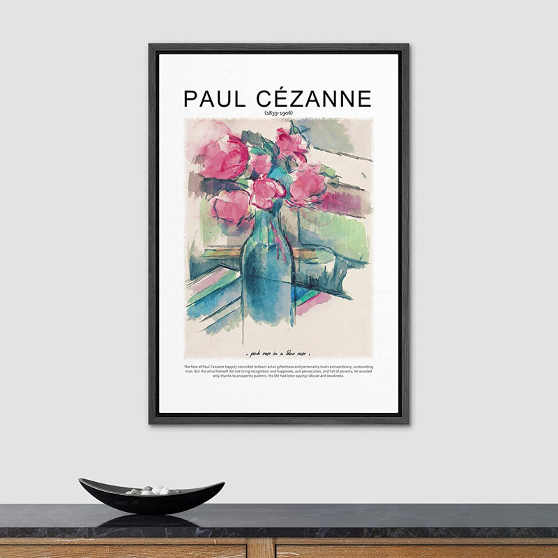 "Signature", reproduction d'art sur toile encadrée Paul Cezanne, H 36 po x l 24 po, Noir