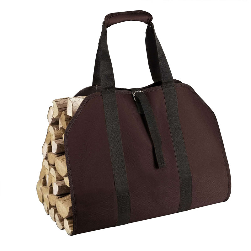 Sac fourre-tout en bois de chauffage, Brun