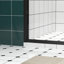 Porte de douche coulissante double 44-48 "X76" en aluminium, porte de salle de bain coulissante avec verre trempé transparent de qualité supérieure 1/4 "(6Mm)-120178852