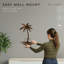 Art mural palmier tropical en métal - décoration murale île côtière moderne