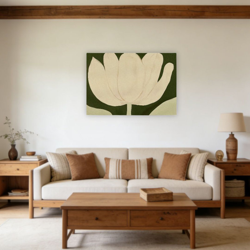 Art mural botanique moderne sur toile vert