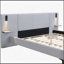 Lit tapissier chic en lin avec lumières et tablettes intégrées, gris, grand lit-1570293280-1570293287