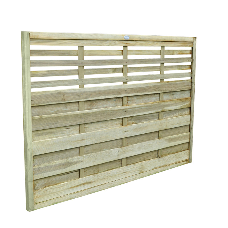 180'' W Natural Timber Wood Fence Panels, 120cm H x 180cm W x 4cm D