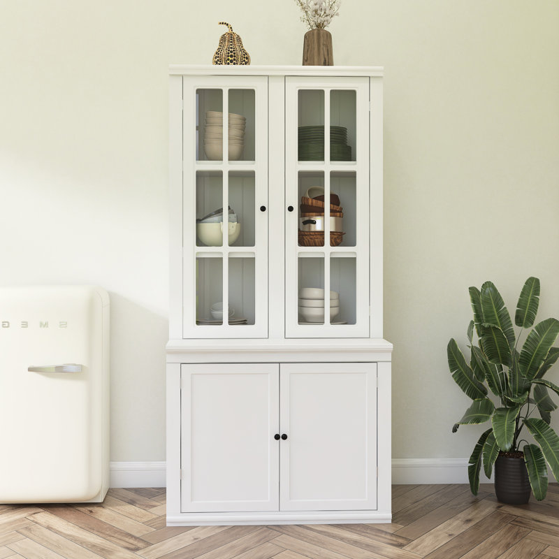 Vitrine haute 75,25 po avec portes doubles en verre