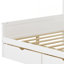 Lit de jour multifonctionnel en bois avec rangement abondant et bureau polyvalent pour les espaces compacts