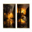 Usine, hiver, paysage, Afterglow - usines d'art mural, ensemble de 2-1072127837-1072127833