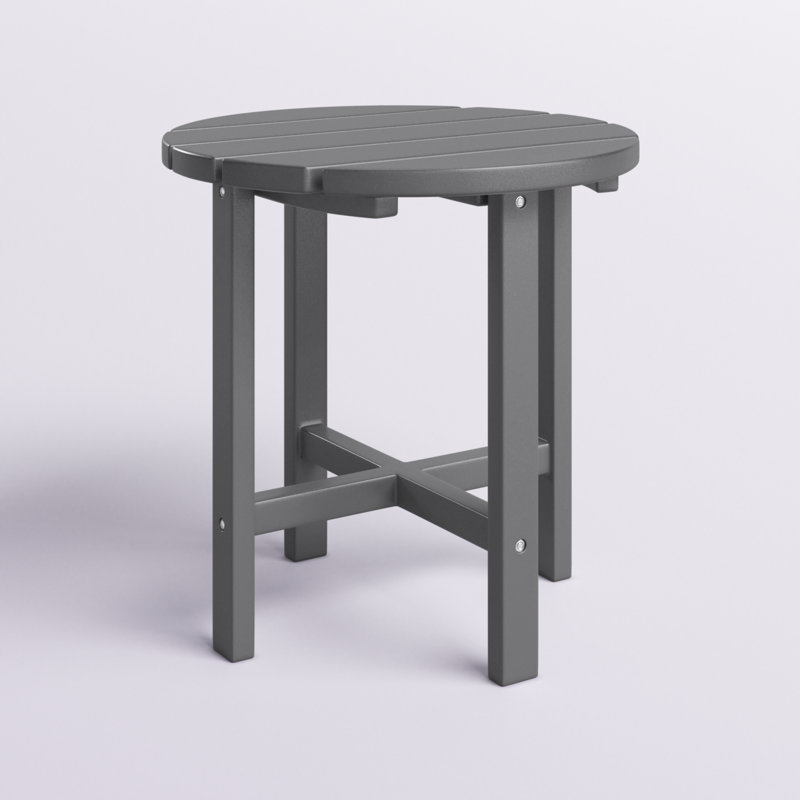 Altura Salvo 18" W Round Outdoor Side Table, Gray