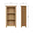 Daris 3 Tier Low Bookcase Shelving Unit. Solid Oak Top. Fully Assembled
