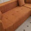 Canapés modulaires | Canapé capitonné modulaire en L 105,5 po avec méridienne en L pour salon | Brun noyer | Mousse, polyester