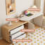 Bureau en L en bois massif de style français avec commode-1692358461