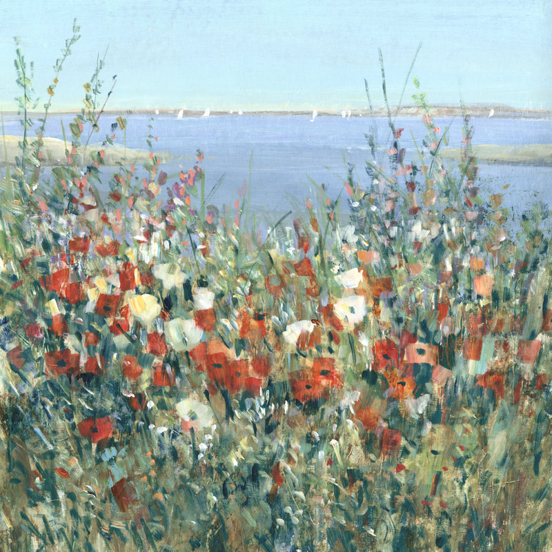Seaside Garden II by Timothy O' Toole - Wrapped Canvas Painting, 30cm H x 30cm W