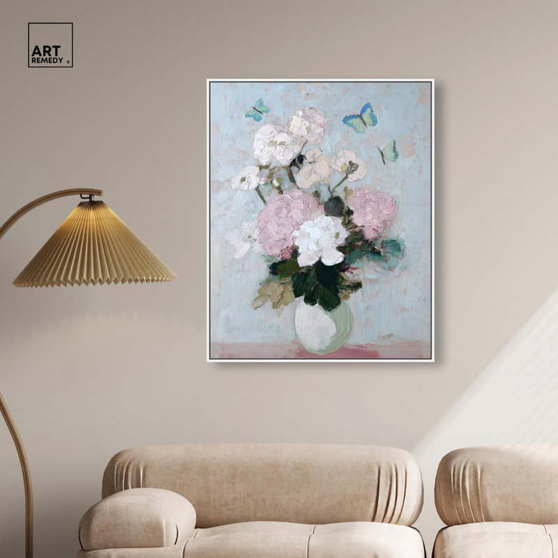 "Hydrangea Blossoms III", impression murale sur toile par Art Remedy, galerie tendue, 36 x 45, H 45 po x l 36 po