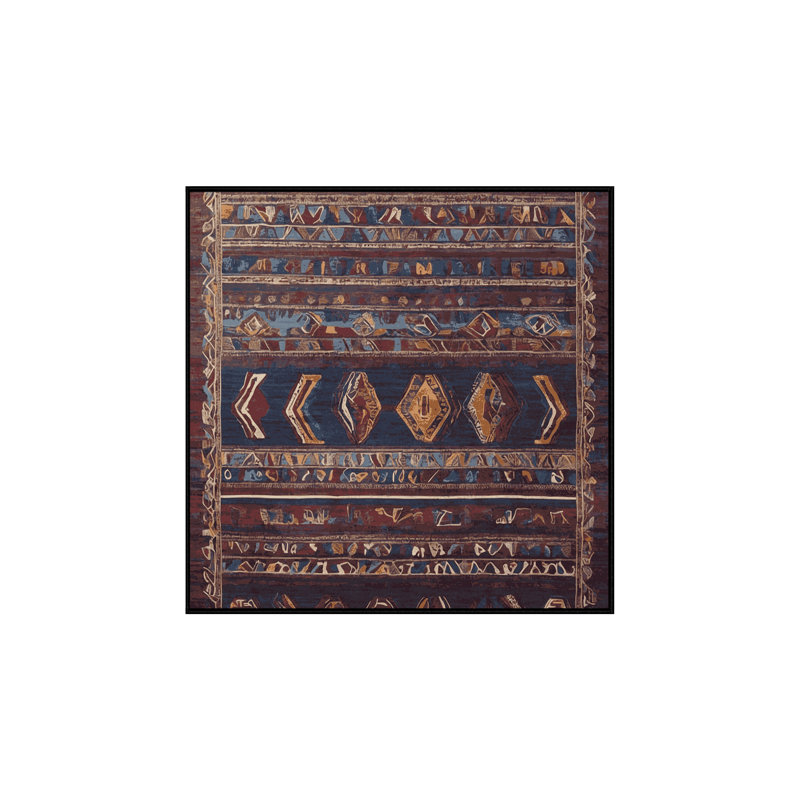 Tapis noir lavable à la machine, Carré 4 pi