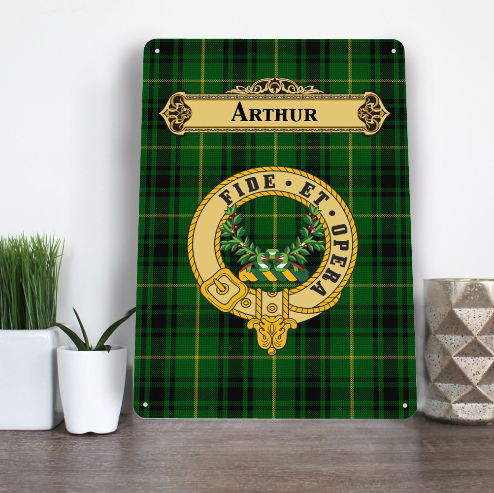 'Arthur' - Unframed Typography Print on Metal