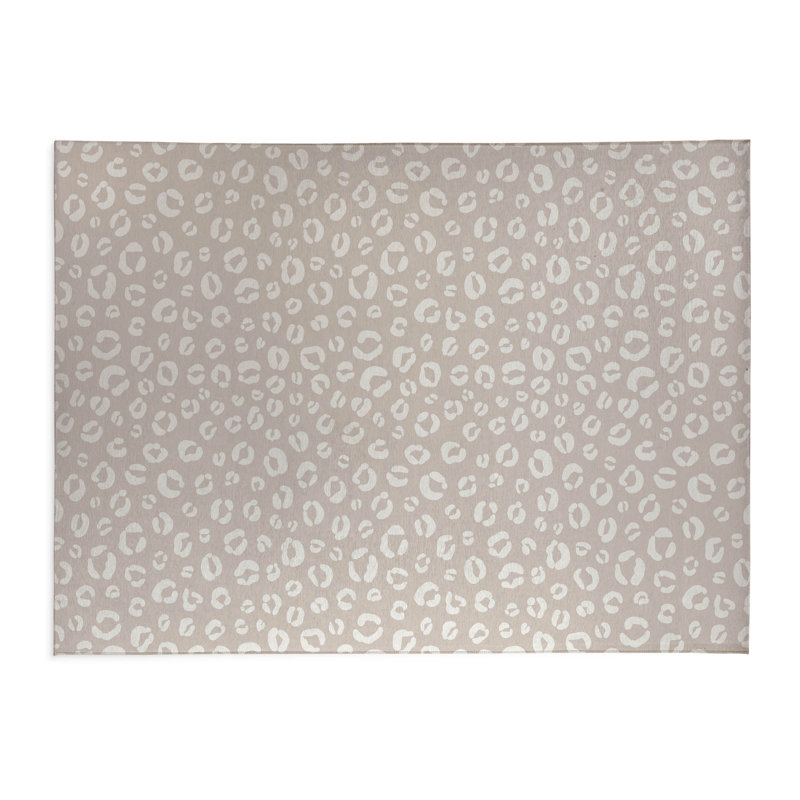 Leopard Play Indoor Doormat, 60" W x 84" L, Taupe