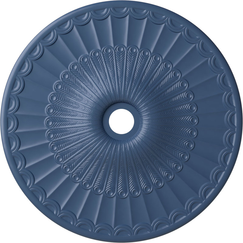 Médaillon de plafond Endurathane Antilles, diamètre extérieur de 38 1/4 po x P 1 1/2 po (pour auvents jusqu'à 6 po), finition bronze peinte à la main