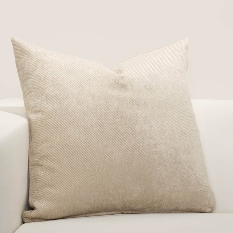 Cream Velvet 30" x 30" Square Accent Pillow