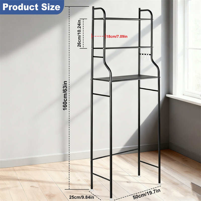 Étagère de rangement à 3 niveaux pour salle de bain