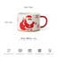 Ensemble de 4 tasses de Noël en céramique ALOFMO (30 cl), service à café festif pour 4 personnes