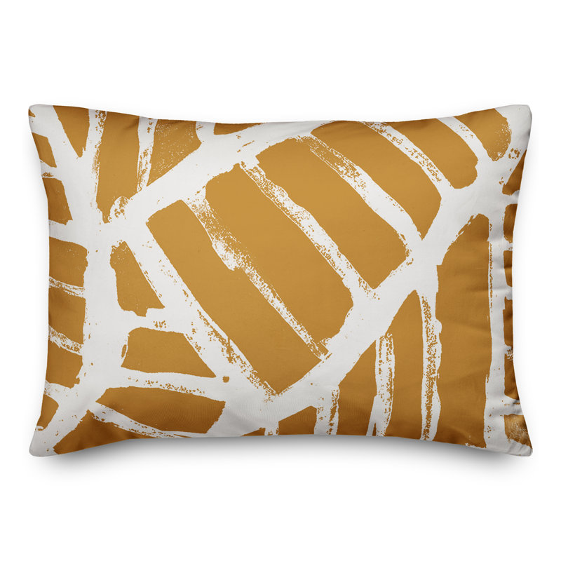  Housse et insert de coussin d'extérieur pour l'extérieur, Orange / Jaune, Géométrique 2