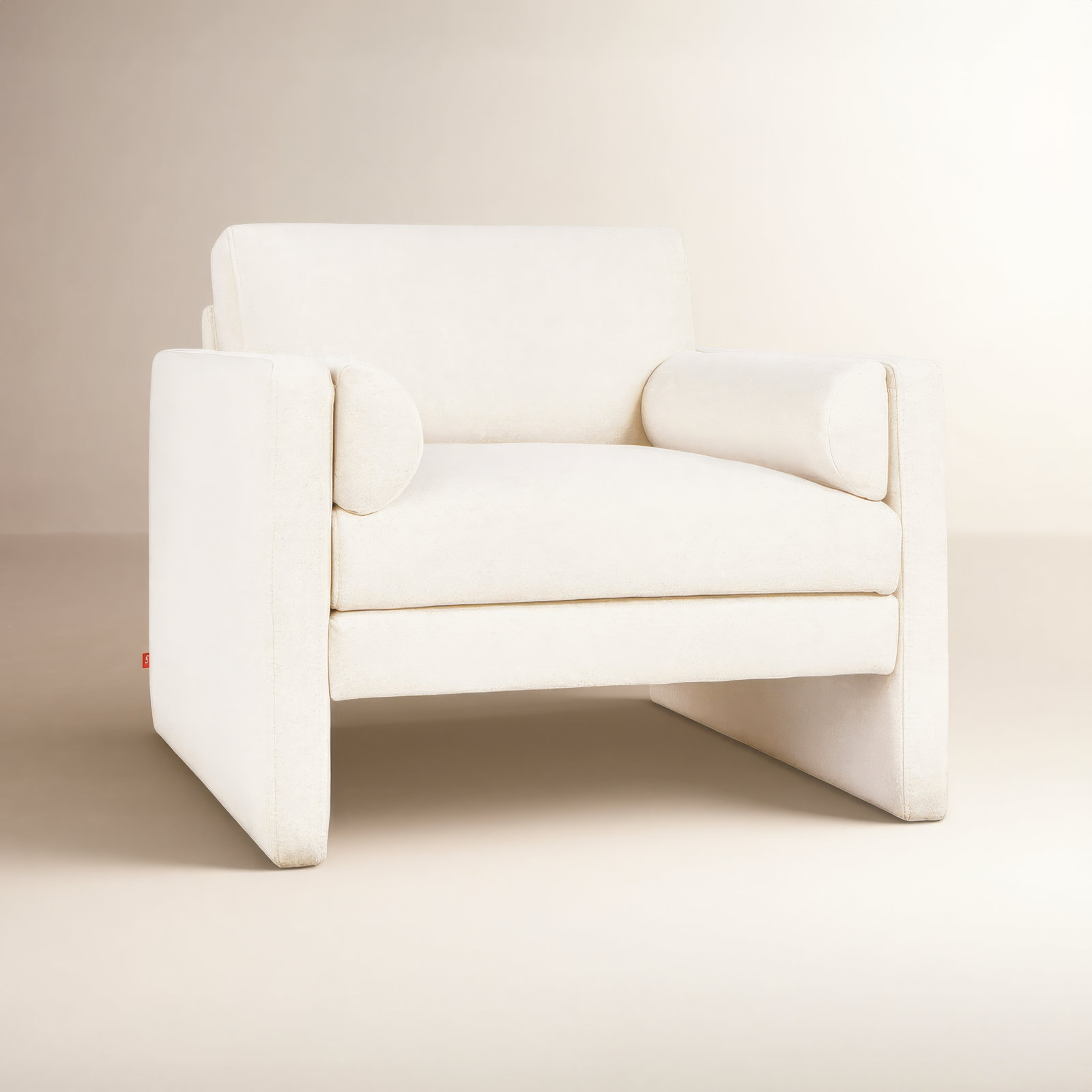 Laurel Armchair, Merino Cream Basketweave