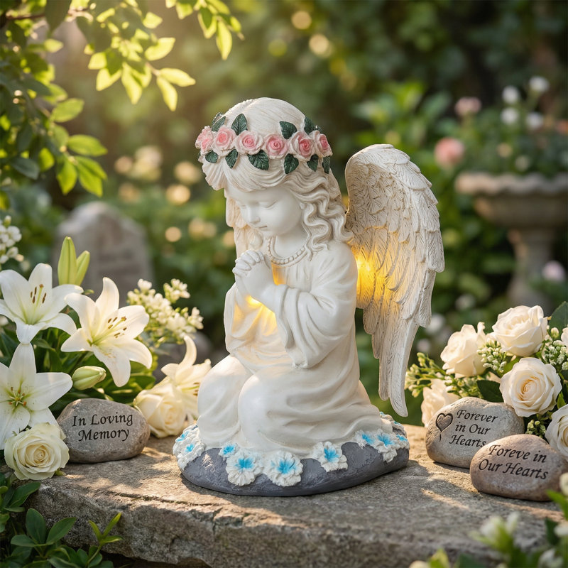Statue ange priant
